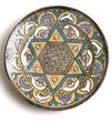 Plat en céramique polychrome