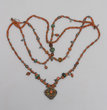 Collier de corail, amazonite et argent