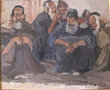 Groupe de juifs assis