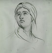 Juive marocaine; étude de visage