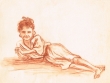 Jeune berbère allongée