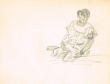 Jeune enfant et sa nourrisse arabe