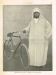 Abd-el-Aziz, sultan du Maroc avec sa bicyclette