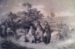 Entrevue du duc de Tétuan et de Muley-Abbas dans la plaine d'Oseja, sur la route de Tanger, d'après le croquis envoyé par le capitaine Estevan, B.