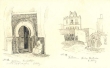 Porte de la mosquée et vieux quartier de Tétouan