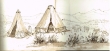 Tentes dans un campement