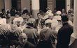 Déjeuner avec des notables en bas de talmud torah au mellah