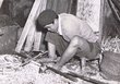 Artisan juif tourneur de bois à Casablanca