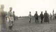 Revue passée près du Mont Frenet- Le général de Langle de Gary, le Président, le général Gouraud, le général Duparge pendant le défilé